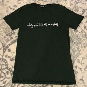 Nasty gal shirt sleeve tee. Size small